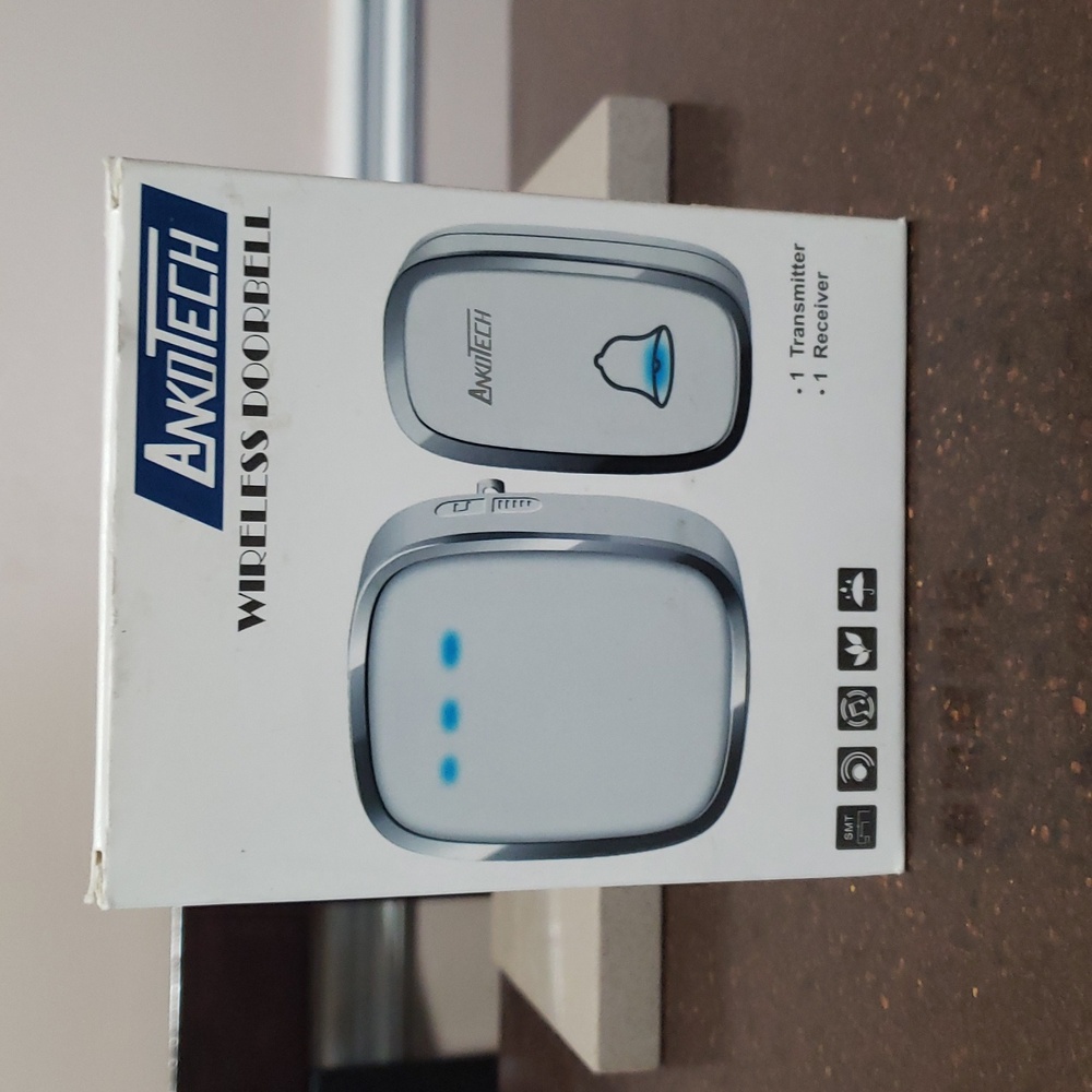 New White Wireless Doorbell Waterproof Door Bell 36 Chimes LED Flash Indicator